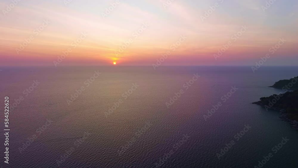 Aerial view Beautiful view sunset over sea surface beautiful wave Amazing light sunset or sunrise sky over sea Dramatic sky Aerial view Beautiful view sunset over sea surface beautiful wave Amazing light sunset or sunrise sky over sea Dramatic sky