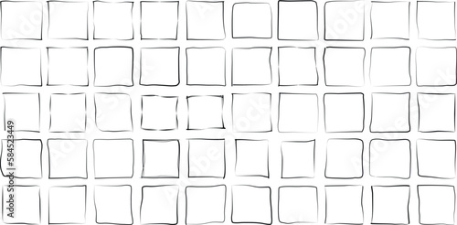 Grunge Square shape filled black 50 Set