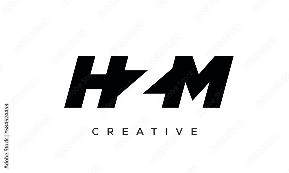 HZM letters negative space logo design. creative typography monogram vector HZM letters negative space logo design. creative typography monogram vector