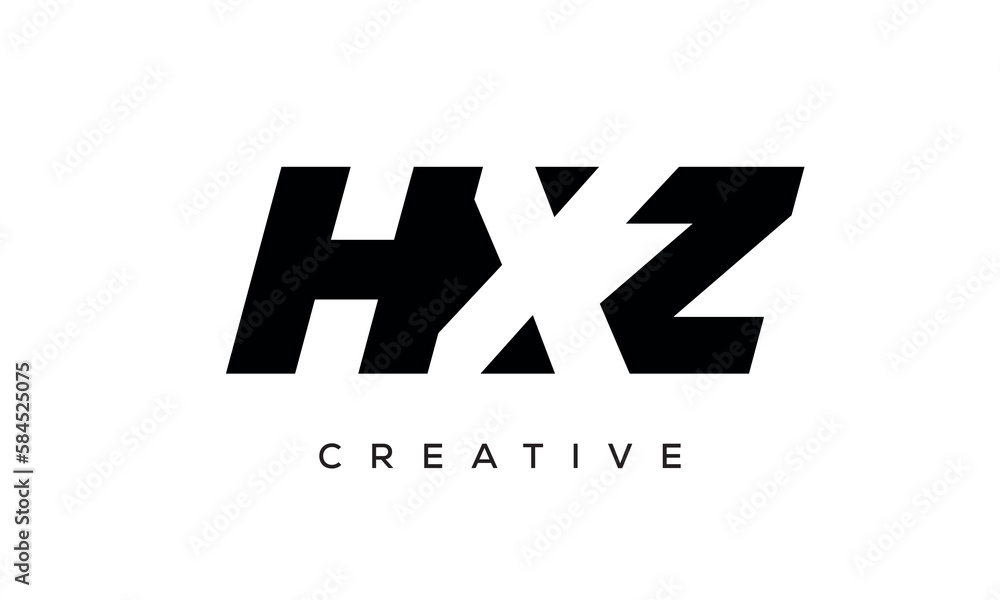 HXZ letters negative space logo design. creative typography monogram vector HXZ letters negative space logo design. creative typography monogram vector