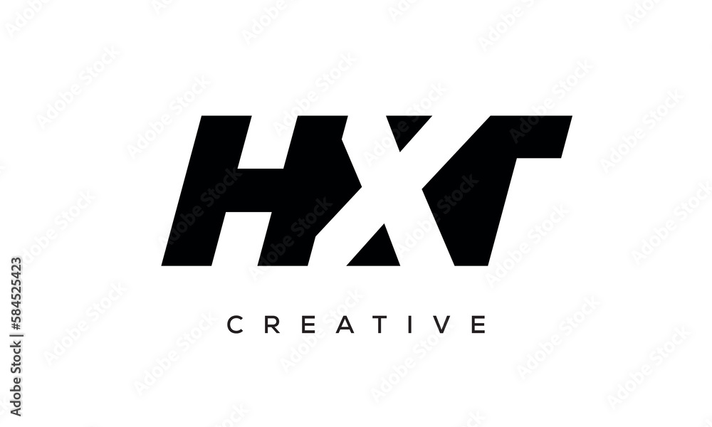 HXT letters negative space logo design. creative typography monogram vector HXT letters negative space logo design. creative typography monogram vector