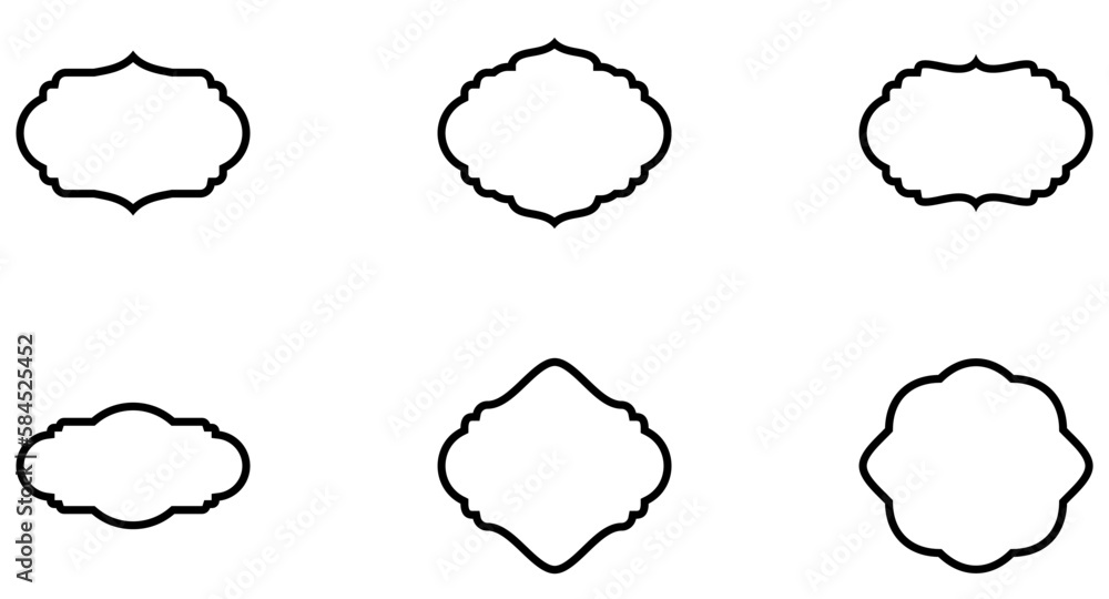 Obraz premium Shield Emblem and Badge Set