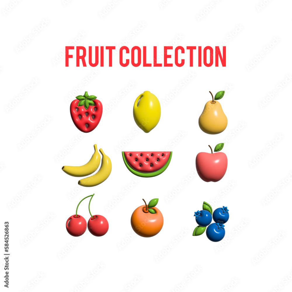 set of fruits set of fruits