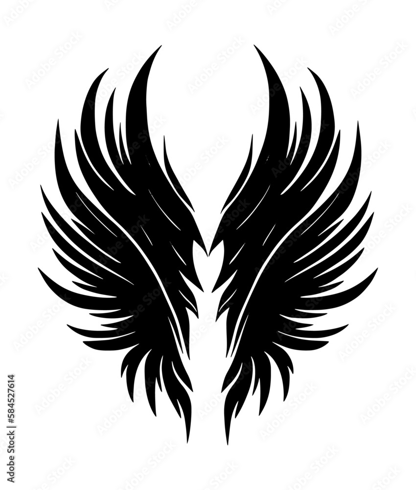 Obraz premium eagle wings vector illustration
