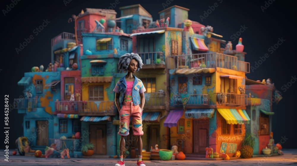 From the favelas to the runway: The fashionable 3D Brazilian character, GENERATIVE AI