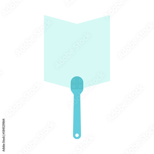 Plain Aesthetic Manual Handle Hand Fan
