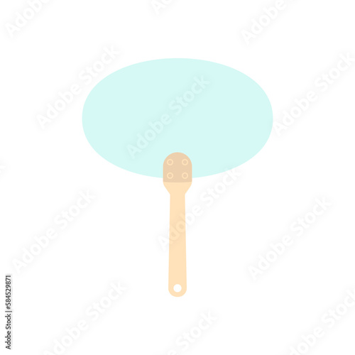 Plain Aesthetic Manual Handle Hand Fan
