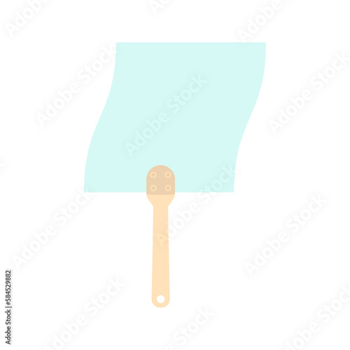 Plain Aesthetic Manual Handle Hand Fan

