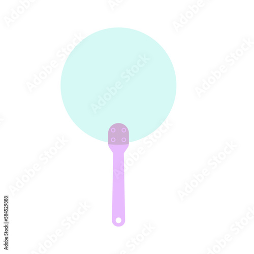 Plain Aesthetic Manual Handle Hand Fan
