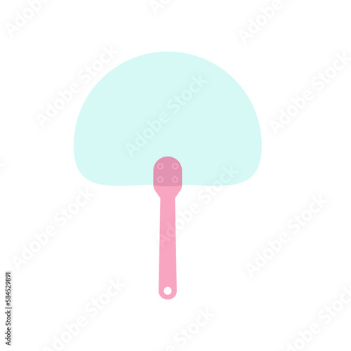 Plain Aesthetic Manual Handle Hand Fan
