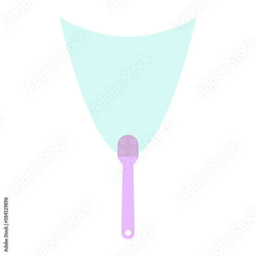 Plain Aesthetic Manual Handle Hand Fan
