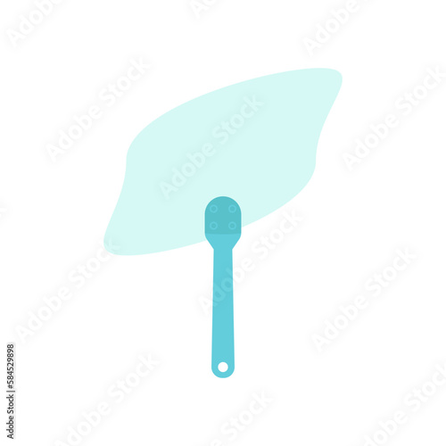 Plain Aesthetic Manual Handle Hand Fan
