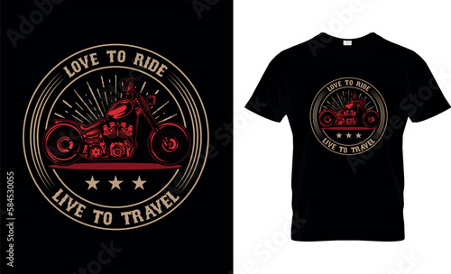 Love to ride live to travel  bike t-shirt design vector bike creative t-shirt design  t-shirt print Typography t- shirt design. 