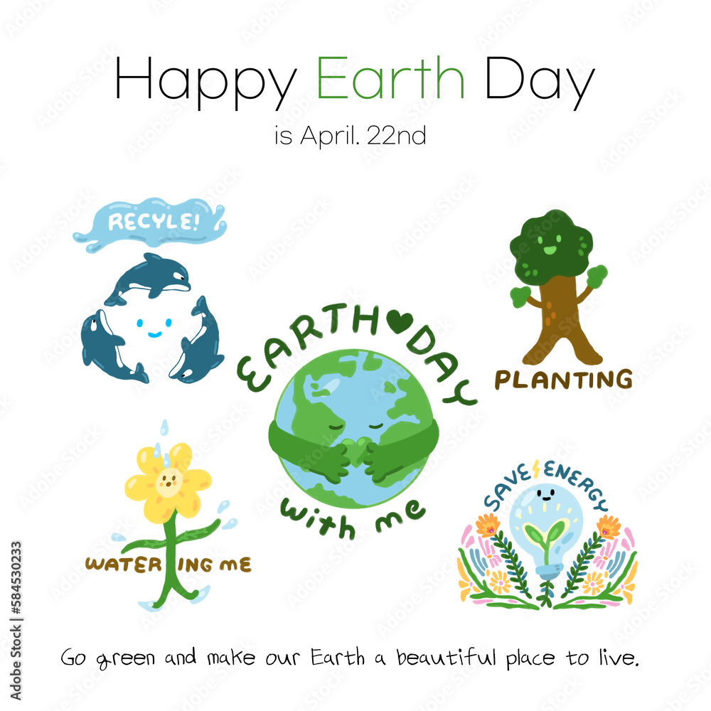 Fototapeta premium poster of earth day 