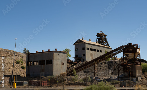 Site of old Junction Mine in Broken Hill, New South Wales, Australia. The Broken Hill Junction Silver Mining Co. was formed here in 1886.