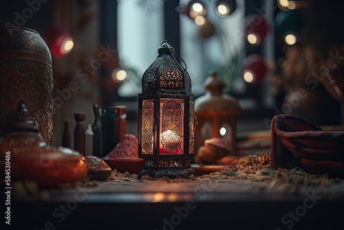 Ramadan Lantern, Fanous, celebration for muslim and Arab community - generative ai