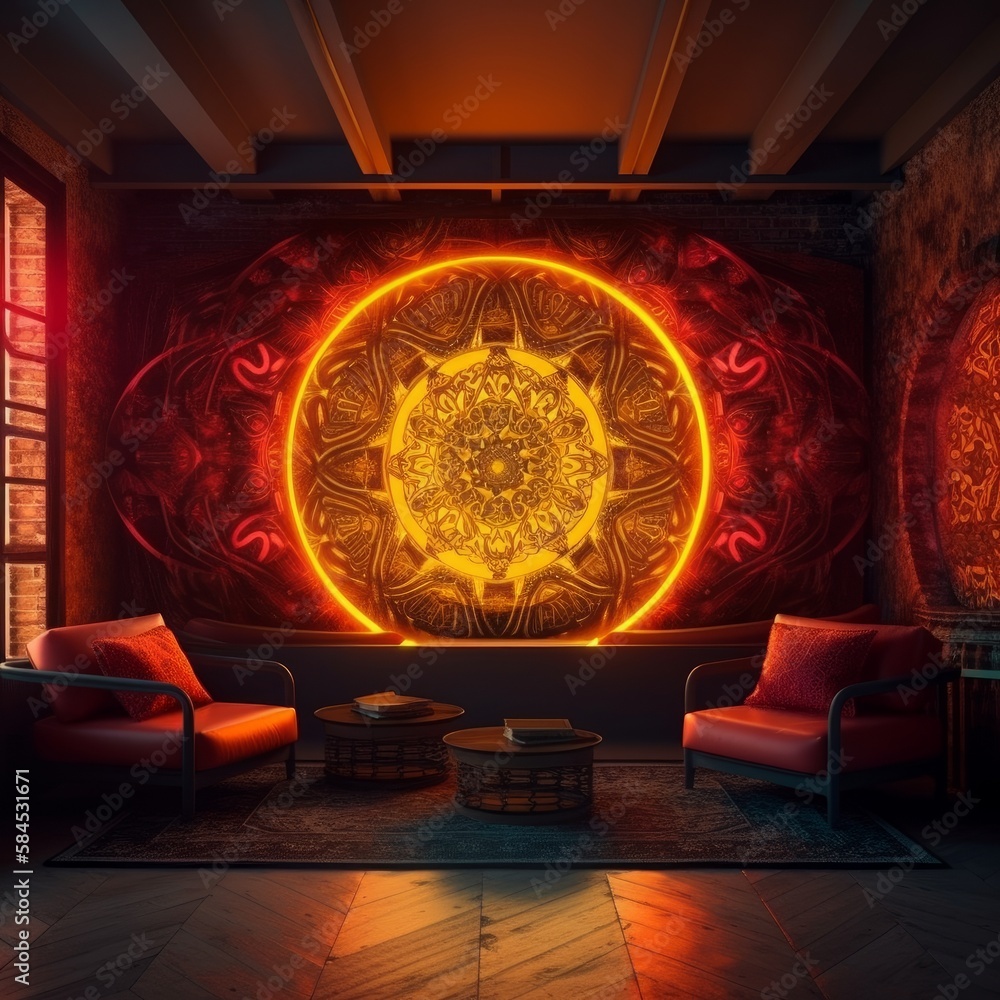 Symmetric Red and Yellow Interior Luxury with AwardWinning Expressive