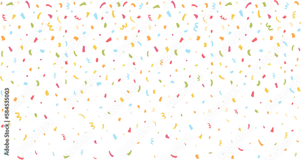 Background with colorful falling confetti Background with colorful falling confetti