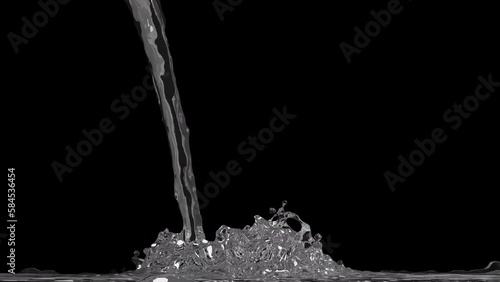 Splash water abstract on alpha channel