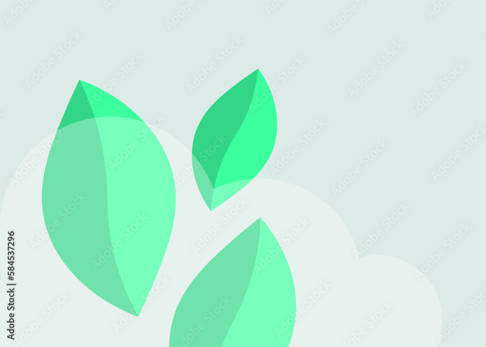 Three green leaves as symbol for fight against climate change and environmental destruction. It urges individuals to make eco-conscious choices for sustainable future. Vector background illustration Three green leaves as symbol for fight against climate change and environmental destruction. It urges individuals to make eco-conscious choices for sustainable future. Vector background illustration