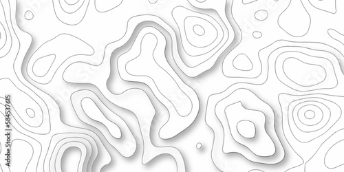 Abstract pattern with lines Geographic mountain relief. Abstract lines background. Contour maps. White background with topographic wavy pattern design.