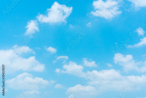 Beautiful blue sky with white clouds. Copy space  wallpaper