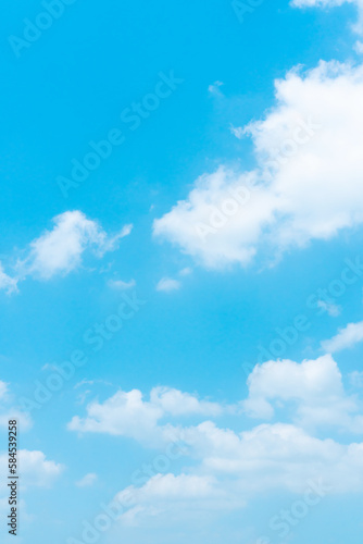 Beautiful blue sky with white clouds. Copy space, wallpaper