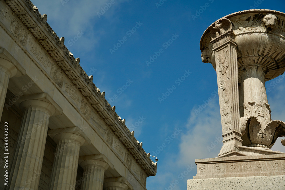 detail of a column at Lincoln Memorial