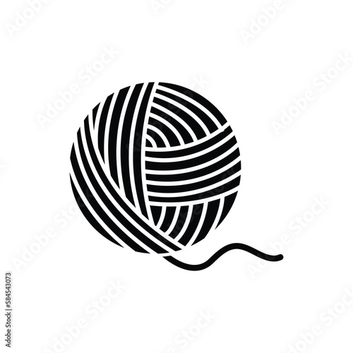yarn ball icon design vector