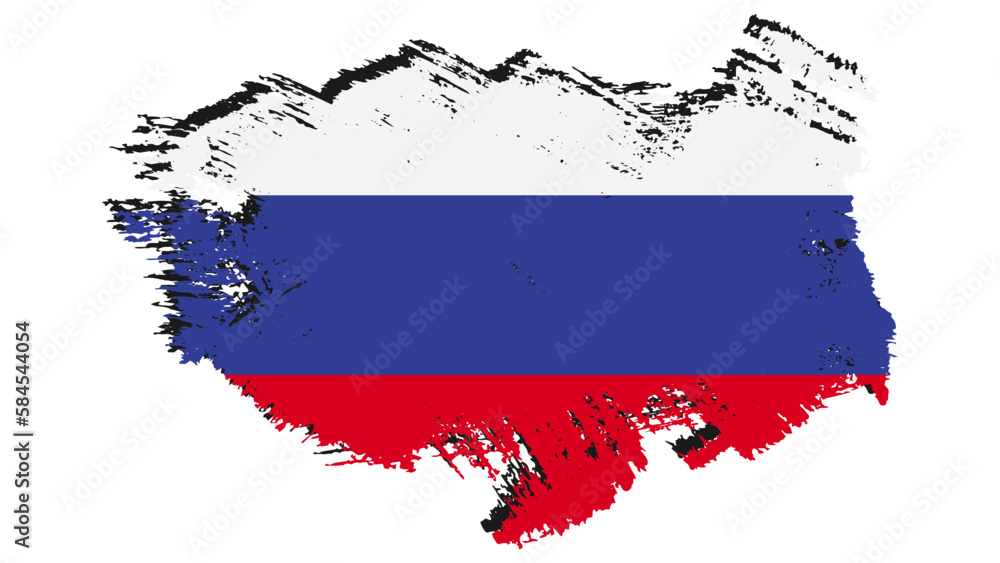 Art Illustration design nation flag with ripped effect sign symbol country of Russia Art Illustration design nation flag with ripped effect sign symbol country of Russia
