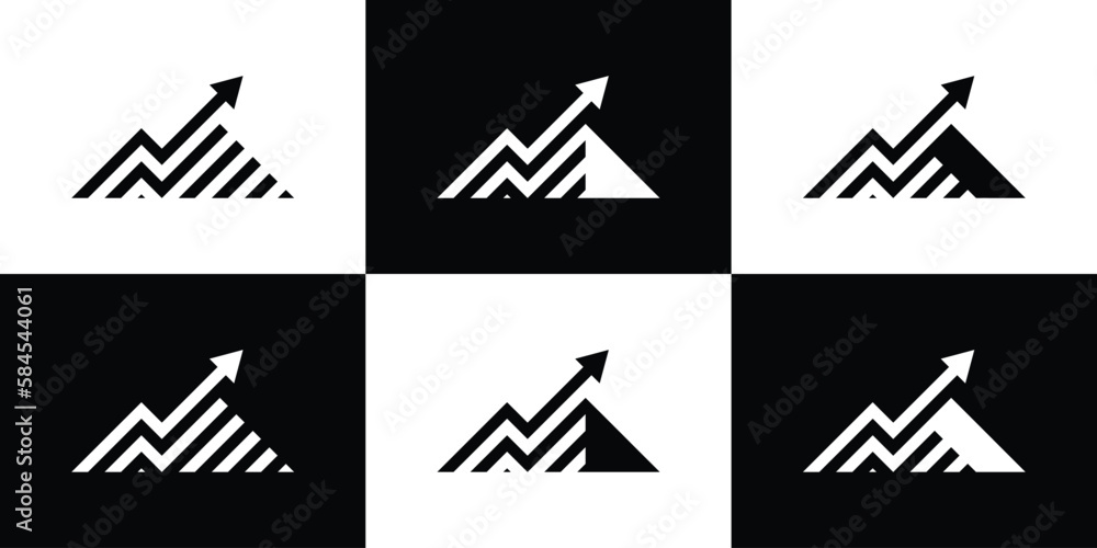 logo design creative mountain and arrow financial icon vector illustration 11 logo design creative mountain and arrow financial icon vector illustration 11