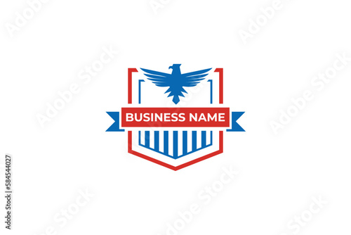 Political campaign logo design with eagle wing