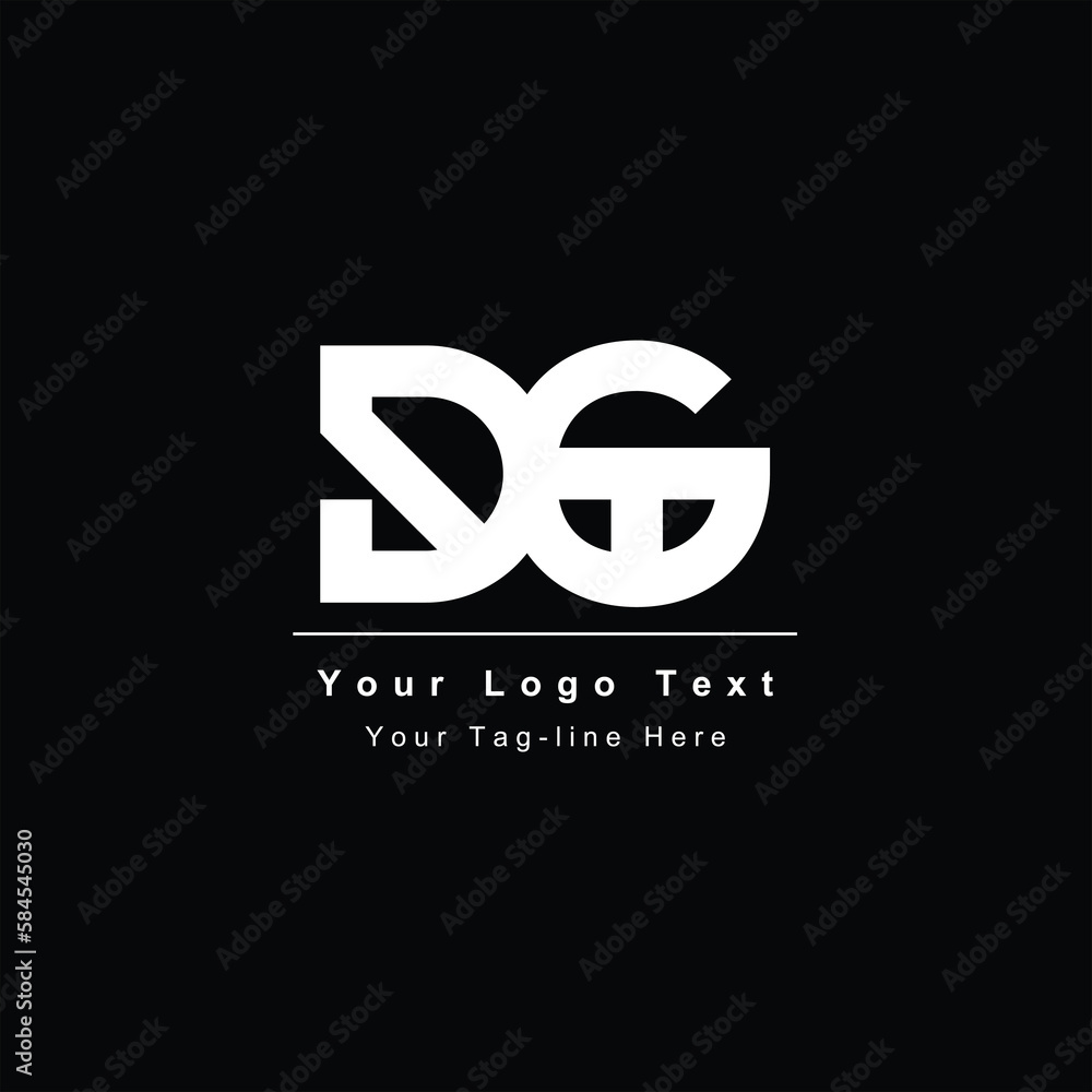 DG GD D G initial based letter icon logo