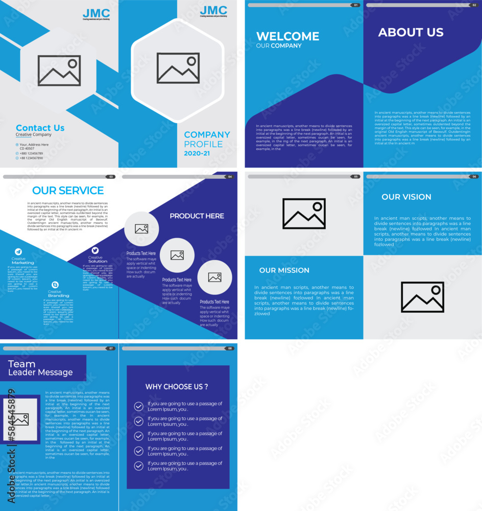 Company brochure design, company profile template design Company brochure design, company profile template design