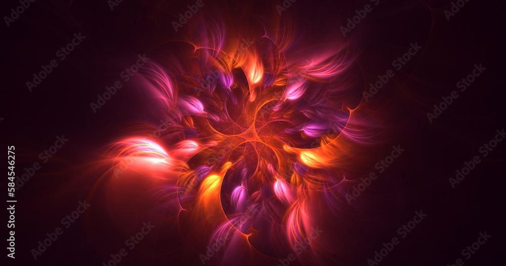 3D rendering abstract multicolor fractal light background 3D rendering abstract multicolor fractal light background