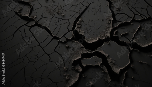Black background with cracked sand texture