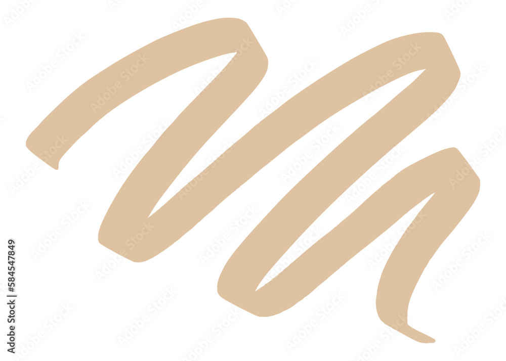 Fototapeta premium hand drawn scribble line brush nude color