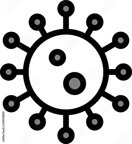 A virus icon represents various types of viruses, including common colds, flu, and other infectious diseases