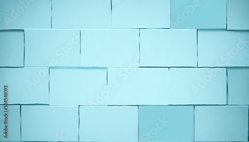 Creative light blue background with tiles bricks texture