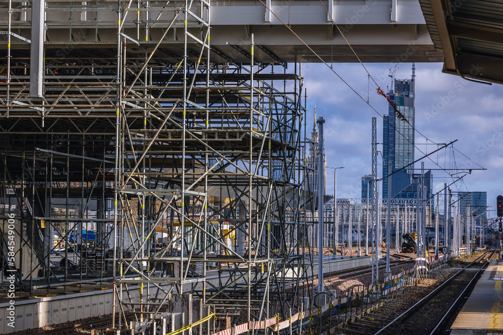 Modernization works of West Railway station in Warsaw, Poland