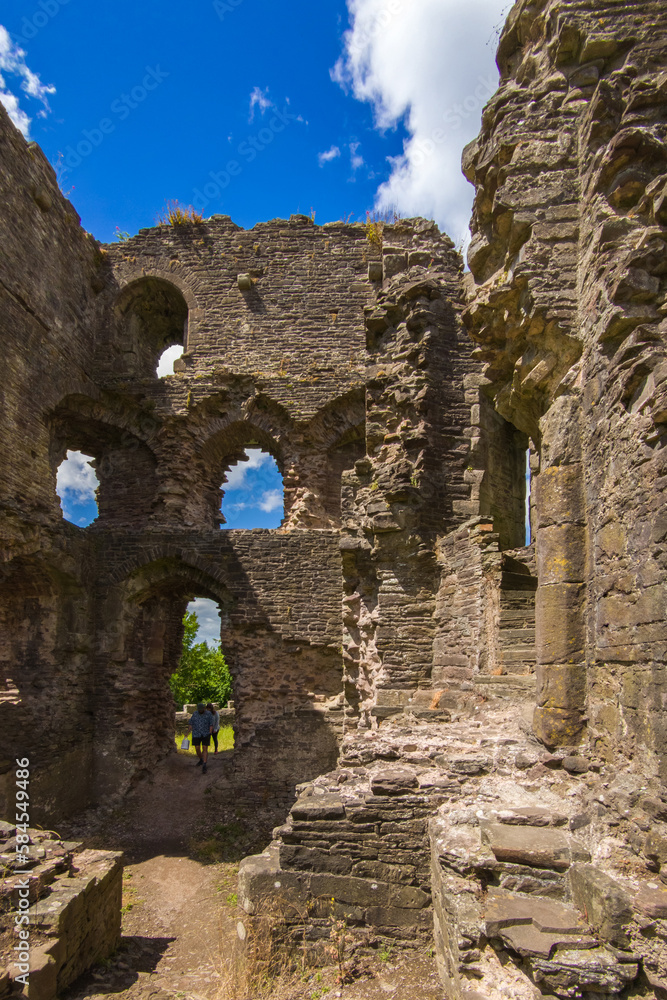 Wreckage of an old castle (Abergavenny, Wales, United Kingdom)