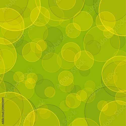 Abstract circles bubbles concept illustration green color vector