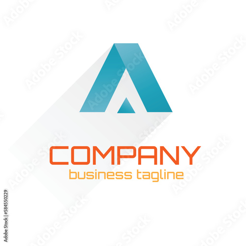 simple letter a logo template vector