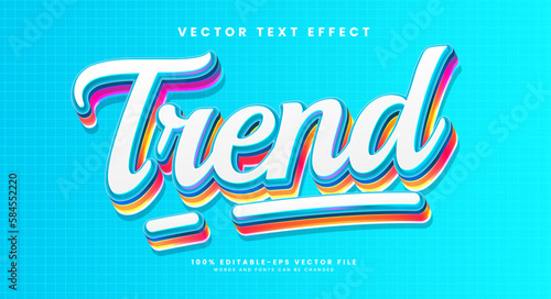 Trend effect with a blue background