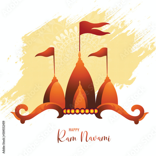 Shri ram navami festival celebration card background