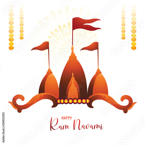 Shri ram navami festival celebration card background