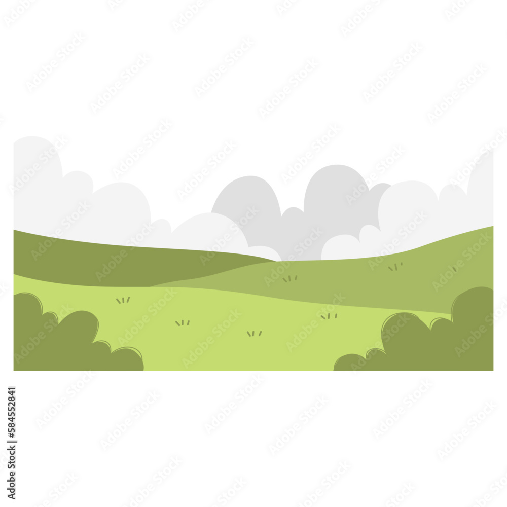 Green Field Illustration