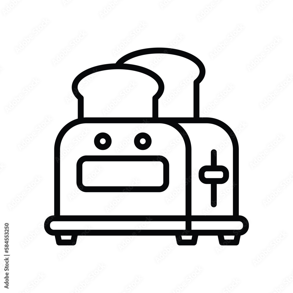 toaster icon vector design template in white background toaster icon vector design template in white background