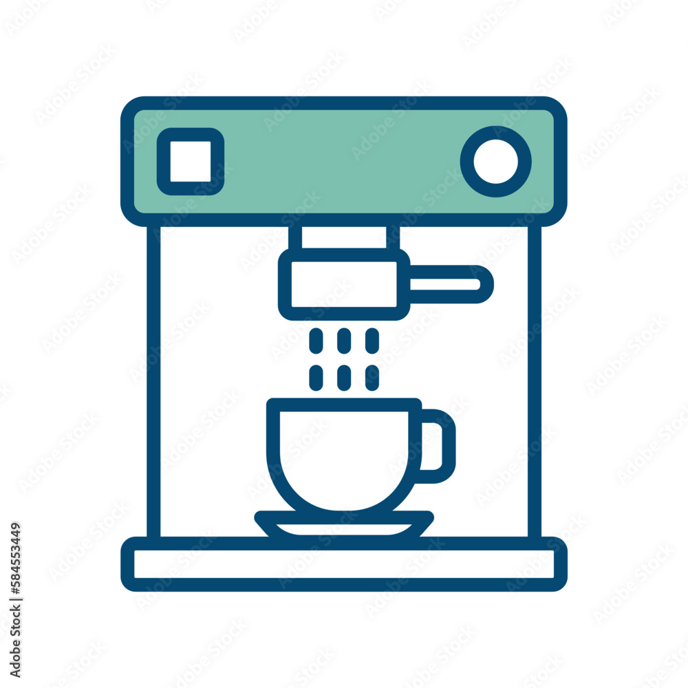 coffee maker icon vector design template in white background coffee maker icon vector design template in white background