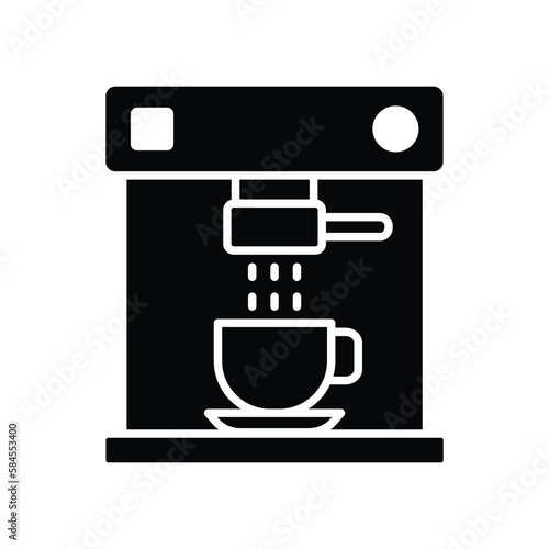 coffee maker icon vector design template in white background